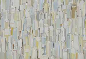 瓶子（白色，涂鸦系列）（2021年） by Yunzo Paek