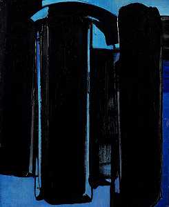 油漆100 x 81厘米，1975年4月16日（1975年） by Pierre Soulages