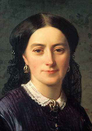 约翰娜·坎普（1818-1909）`Johanna Kempe (1818~1909) (1866) by Charles Edouard Boutibonne