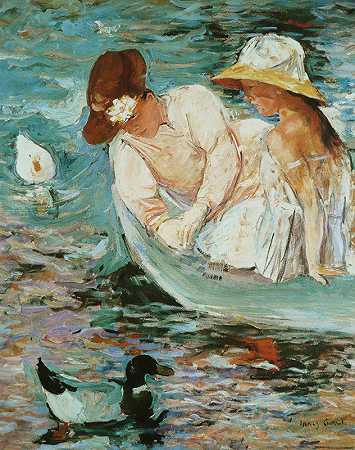 夏季`Summertime (1894) by Mary Cassatt