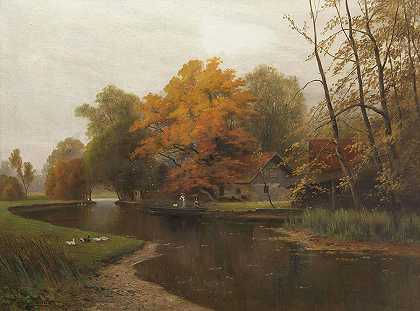 水边的秋天`Autumn by the Water by Ludvik Bartak