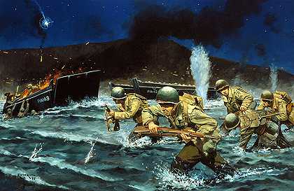 1943年9月9日，在萨勒诺登陆`Tip of the Spear, The Landing at Salerno, September 9th, 1943 by National Guard Keith Rocco