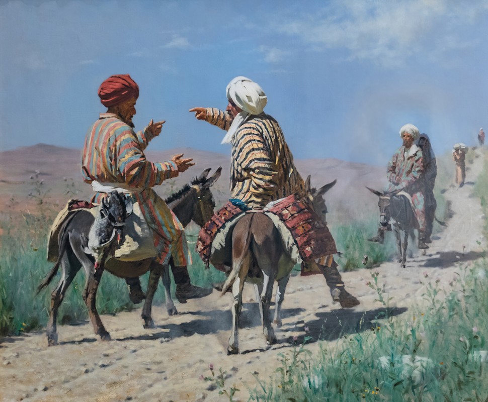 毛拉要去集市`Mullahs going to Bazaar by Vasily Vereshchagin