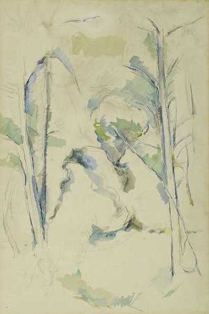 灌木（约1895年） by Paul Cézanne