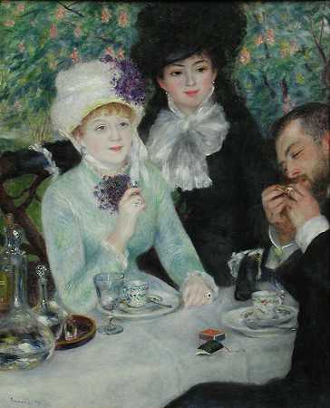午餐后（午餐结束）（1879年） by Pierre-Auguste Renoir