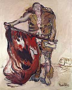 红旗（1965） by Georg Baselitz