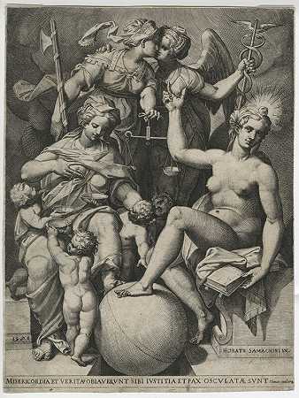 大卫诗篇寓言（1579） by Agostino Carracci