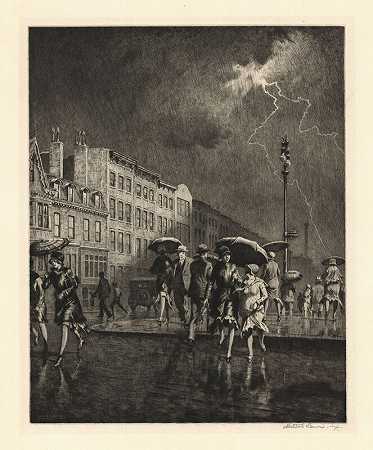 《雷雨中的破晓》（1930） by Martin Lewis