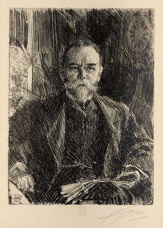 国务卿约翰·海伊（1904年） by Anders Leonard Zorn