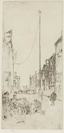 桅杆，或威尼斯桅杆（1879-1880） by James Abbott McNeill Whistler