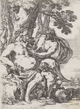 老年人Silenus（约1650年） by Nicolas Chapron