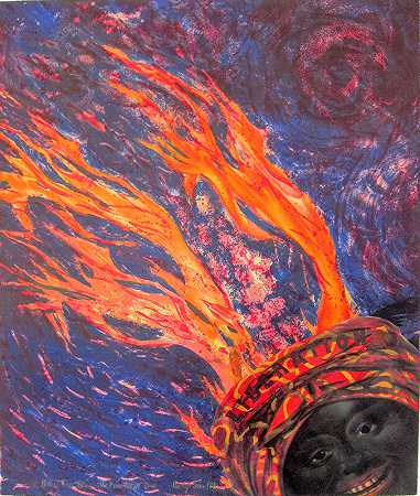 吹奏布鲁斯，下一次的火焰（1996） by Betye Saar
