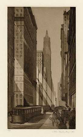 纽约市中心（1921年） by John Taylor Arms