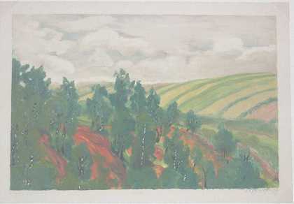 俄罗斯的风景。(1917) by Elisabeth Krouglikoff