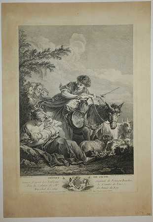 雅各布的离去。（18世纪） by Elisabeth Cousinet Lempereur