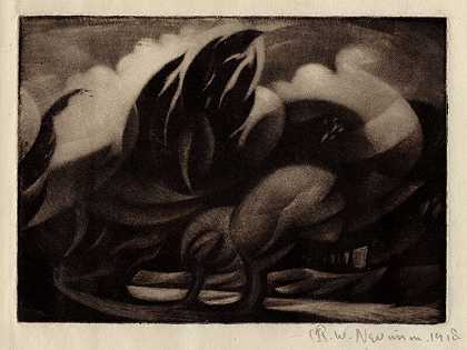 风（1918） by Christopher Richard Wynne Nevinson