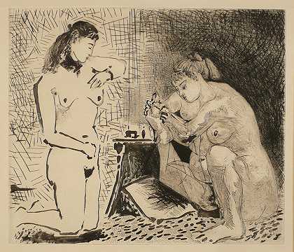 妓院：La Toilette II（1955年） by Pablo Picasso