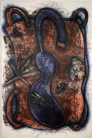 蓝色身体（1987） by Elizabeth Murray