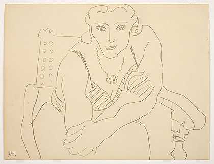 坐在椅子上的女人（n.d.） by Henri Matisse
