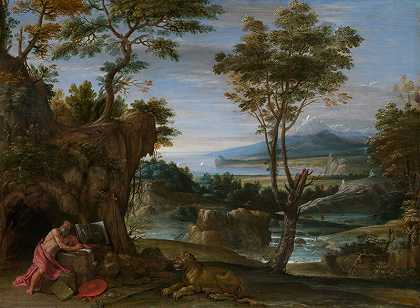 圣杰罗姆风景区（约1610年） by Domenichino