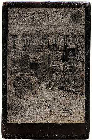摩尔多瓦内部-原始铜板（1859-1865） by Rodolphe Bresdin