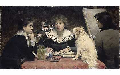 《朋友》（1881年） by Louise-Catherine Breslau