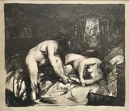 两个女孩（1917） by George Bellows