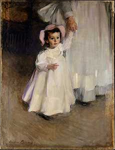 欧内斯塔（带护士的孩子）（1894） by Cecilia Beaux