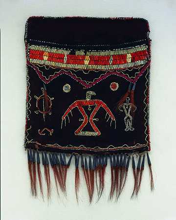 肩包（无肩带）（约1820年） by Anishinaabe, Ojibwa