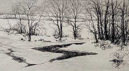 阿斯佩塔克山上的雪（1927年） by Kerr Eby