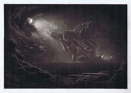 光的创造（1824） by John Martin (1789-1854)