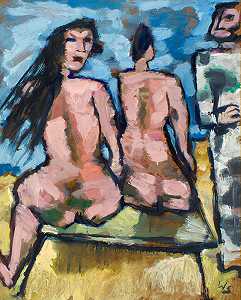 两个女孩和一个男人（1979年） by Werner Scholz