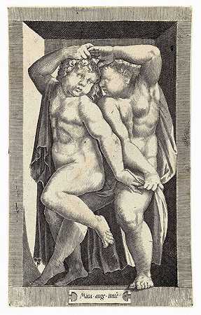 把我放在壁龛里。米开朗基罗之后（大约1540/50年） by Anonymous 16th Century Dutch Artist