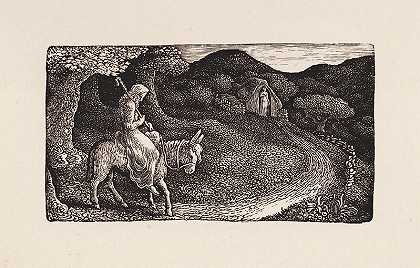 《回家》（1830年（1893年出版）） by Edward Calvert