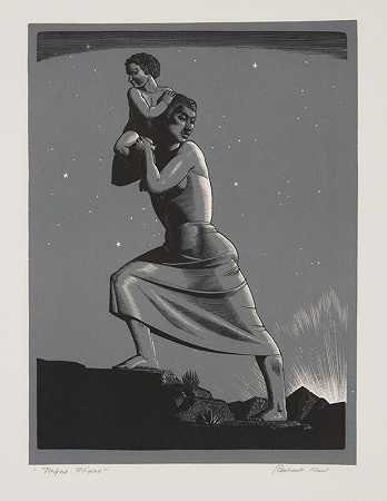 夜间飞行（1941） by Rockwell Kent