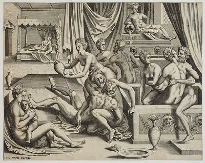 男男女女在洗澡（（1519/20-1570）） by Frans Floris I