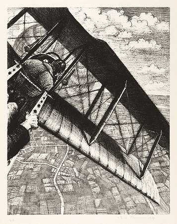 4000英尺高的岸边业（1917年） by Christopher Richard Wynne Nevinson