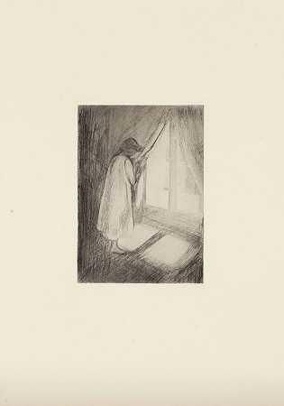 窗边的女孩（窗边的女孩）（1894） by Edvard Munch