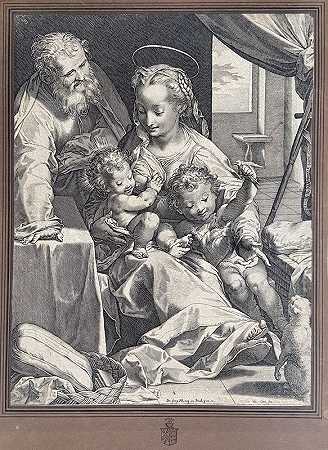 圣母院或圣母院（1577） by Cornelis Cort after Federico Barocci