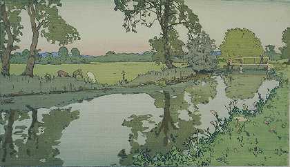 威斯顿河（约1900-1905年） by Frank Morley Fletcher