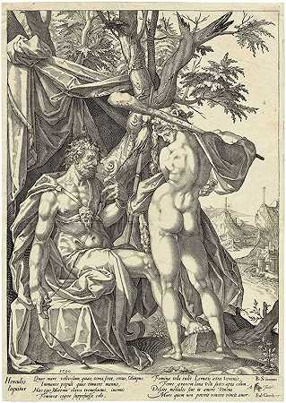赫拉克勒斯和奥帕尔。B.斯普林格（1590）之后 by Anton Eisenhoit