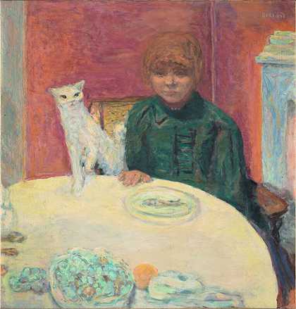 带着猫的女人，还是要求苛刻的猫（1912） by Pierre Bonnard