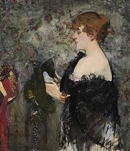 女帽店（La Modiste）（1881年） by Édouard Manet
