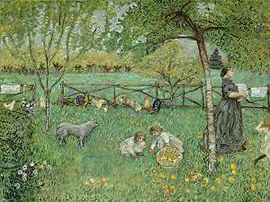大花园（1895） by Pierre Bonnard