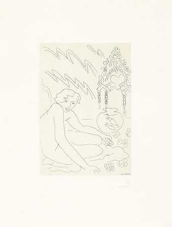 裸体摩洛哥镜像（1929）|出售 by Henri Matisse