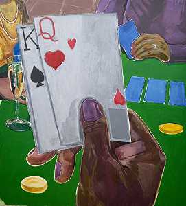 无标题：纸牌玩家，友谊游戏（2020） by Enrico Riley
