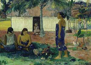 你为什么生气？（没有特阿哈·奥埃里）（1896年） by Paul Gauguin