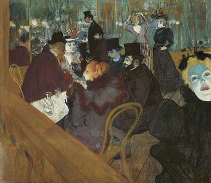 在红磨坊（1892-1895） by Henri de Toulouse-Lautrec