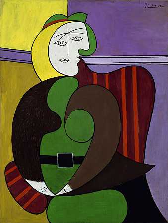 红色扶手椅（1931） by Pablo Picasso