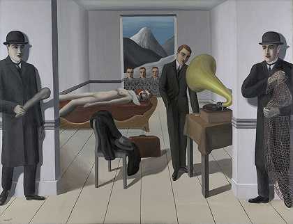 受威胁的刺客（1927年） by René Magritte